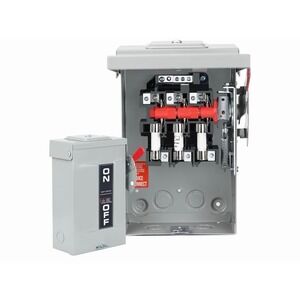 30Amp Heavy Duty Fusible Safety Switch,3-Pole AC Disconnect Switch Box 240V,Grou